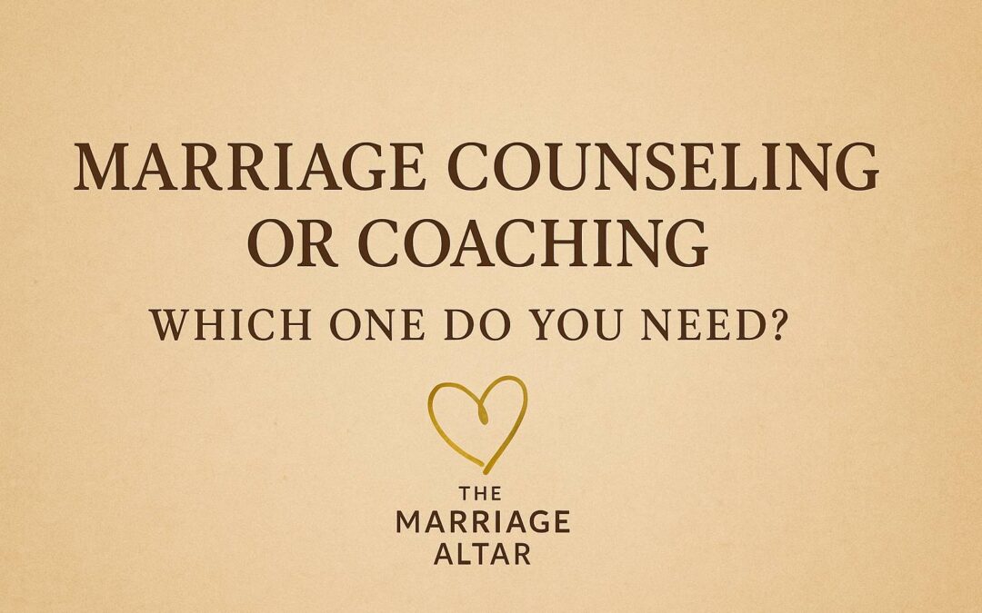 Do You Need Marriage Coaching Or Counseling?